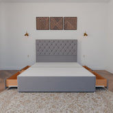 New York Floor Standing Headboard With Divan Bed Base - Divan Base & Headboard - Midas Beds
